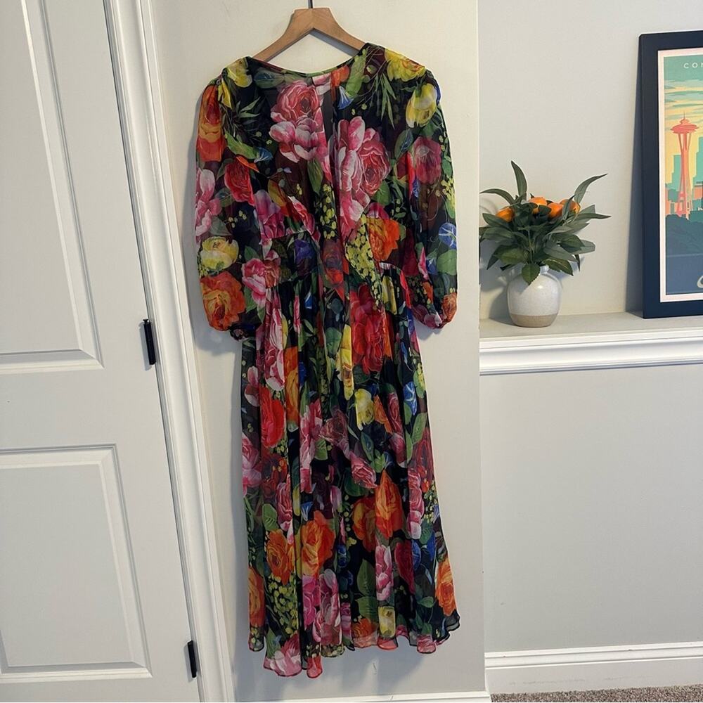 Multicolored Floral Organza Maxi Dress XS/S - Picture 11 of 11